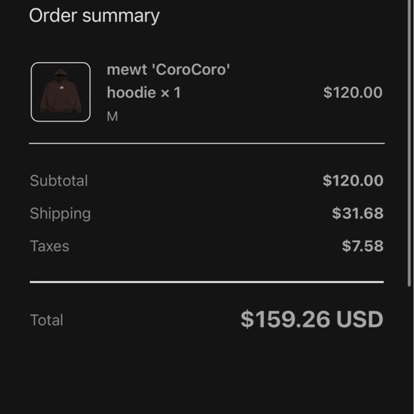 MEWT by jet bent Lee brown chest logo hoodie size medium - Picture 2 of 2